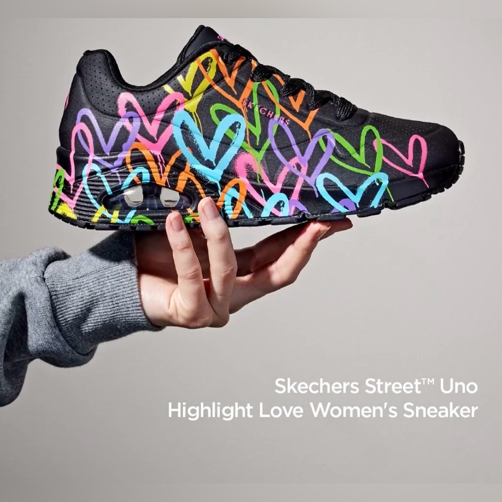 Skechers highlight heart uno sneakers